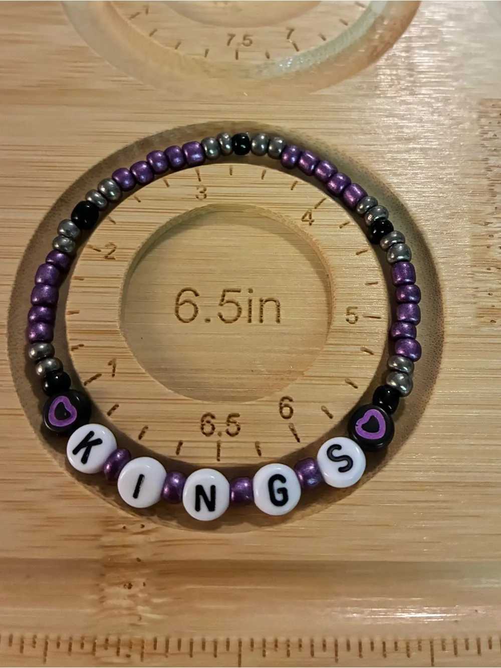 Kings Basketball Beaded Bracelet Set